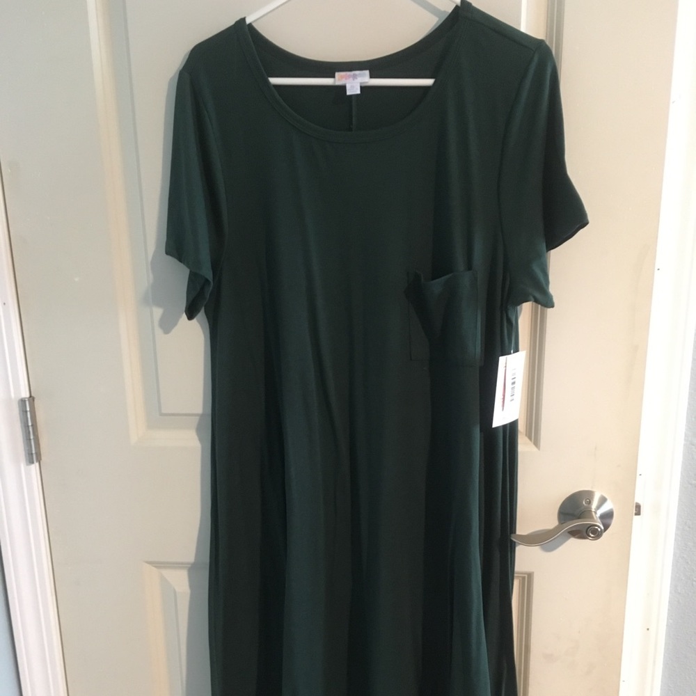 LuLaRoe green Carly. Solid. NWT.